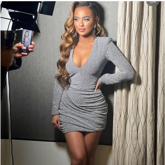 ZARA metallic ruched skirt - Picture 3 of 11